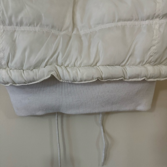 White/Cream South Pole Puffer Vest - Picture 8 of 12